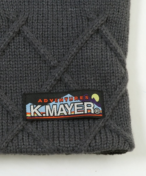 KRIFF MAYER（クリフメイヤー）の「ニット パッチワーク ネックウォーマー バラクラバ（ネックウォーマー/スヌード・キッズ・チャコール/モカ/ネイビー/カーキ・MEDIUM/LARGE）」の10枚目の写真