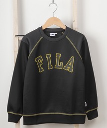 FILA（フィラ）の「【FILA/フィラ】ビッグシルエット ブランドカレッジロゴ 発砲プリント ラグラン切替えトレーナー / キッズスウェット/【140ｃｍ-160ｃｍ】（スウェット・キッズ）」