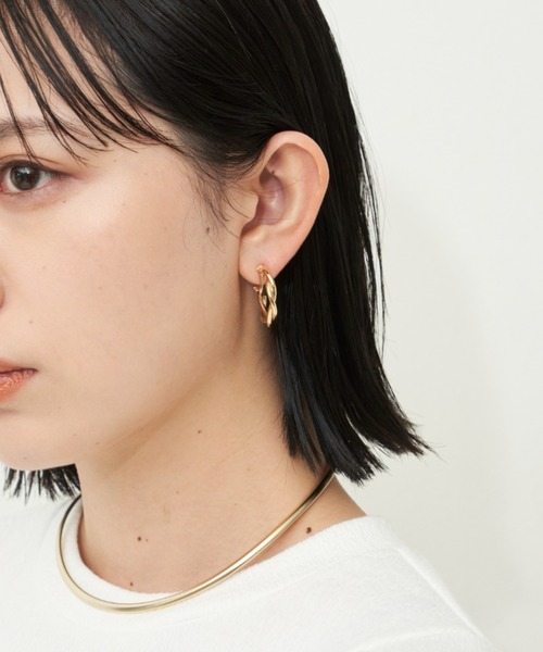 Aunt Marie's（アントマリーズ）の「ツイストフープイヤリング / ねじれイヤリング（イヤリング・レディース・シルバー/ゴールド・FREE）」の15枚目の写真