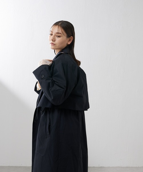 Lui's（ルイス）の「マルチWAYコート（トレンチコート・レディース・ブラック/グレイッシュベージュ・FREE）」の8枚目の写真