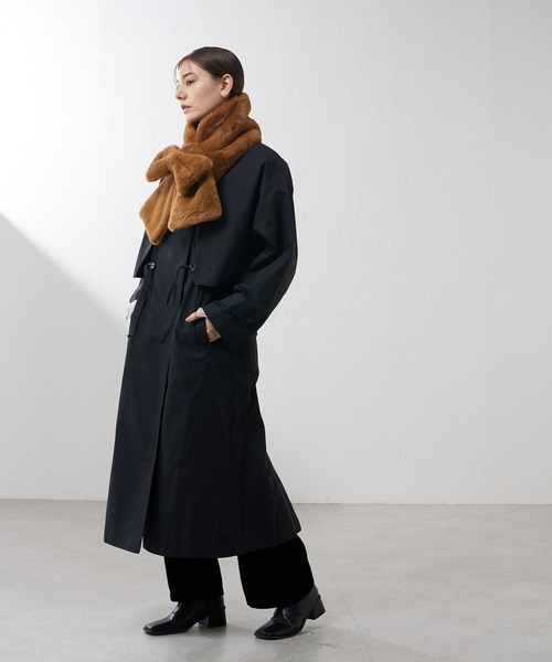 Lui's（ルイス）の「マルチWAYコート（トレンチコート・レディース・ブラック/グレイッシュベージュ・FREE）」の10枚目の写真