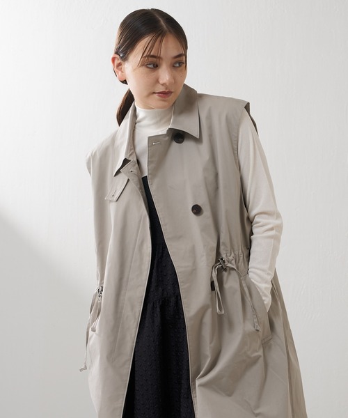 Lui's（ルイス）の「マルチWAYコート（トレンチコート・レディース・ブラック/グレイッシュベージュ・FREE）」の21枚目の写真