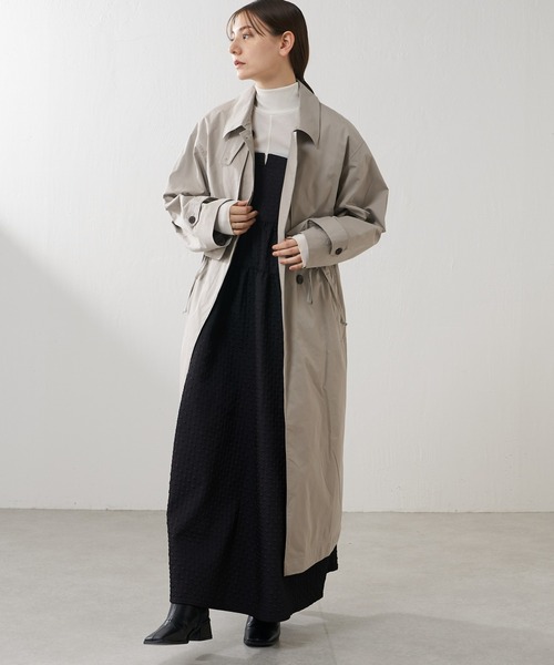 Lui's（ルイス）の「マルチWAYコート（トレンチコート・レディース・ブラック/グレイッシュベージュ・FREE）」の14枚目の写真