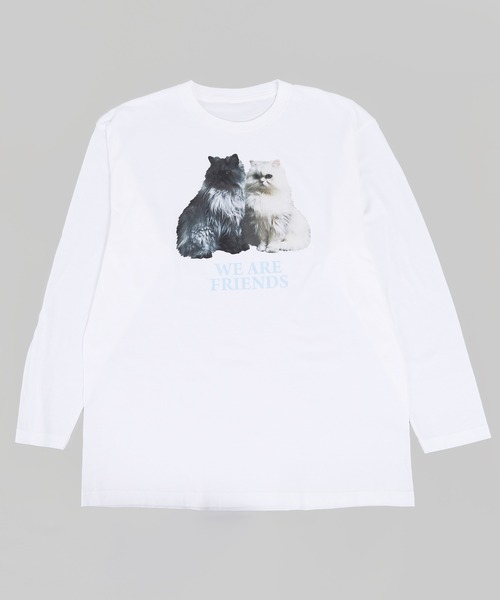 WC（ダブル シー）の「キャットプリントロンT（Tシャツ/カットソー・レディース・サックスブルー/ピンク・FREE）」の4枚目の写真