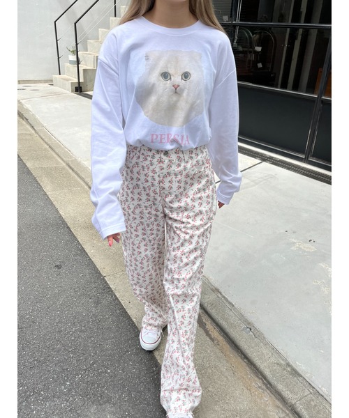 WC（ダブル シー）の「キャットプリントロンT（Tシャツ/カットソー・レディース・サックスブルー/ピンク・FREE）」の18枚目の写真