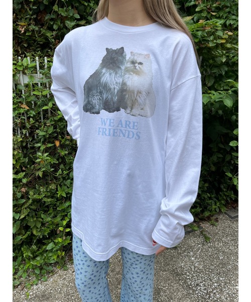 WC（ダブル シー）の「キャットプリントロンT（Tシャツ/カットソー・レディース・サックスブルー/ピンク・FREE）」の12枚目の写真