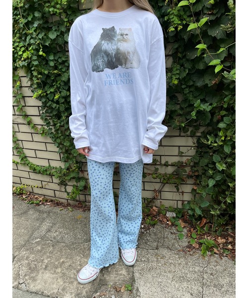 WC（ダブル シー）の「キャットプリントロンT（Tシャツ/カットソー・レディース・サックスブルー/ピンク・FREE）」の14枚目の写真