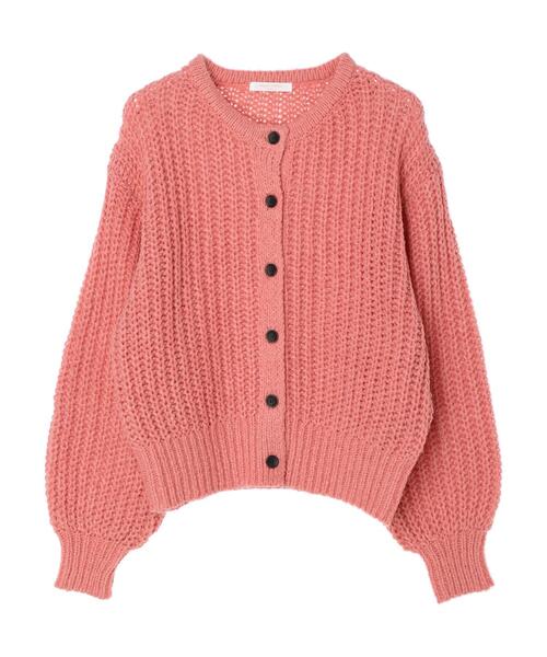 Green　Parks（グリーンパークス）の「3ゲージクルーネックカーデ（カーディガン/ボレロ・レディース・アイボリー/サックスブルー/ピンク/グレー・FREE）」の15枚目の写真