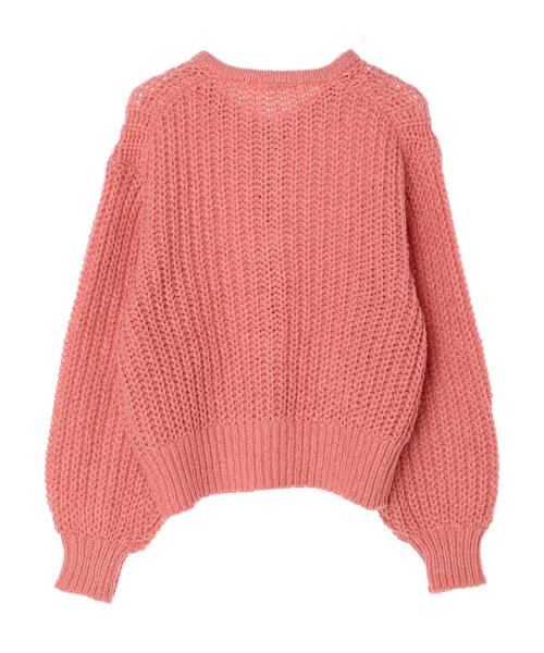 Green　Parks（グリーンパークス）の「3ゲージクルーネックカーデ（カーディガン/ボレロ・レディース・アイボリー/サックスブルー/ピンク/グレー・FREE）」の14枚目の写真