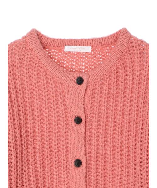 Green　Parks（グリーンパークス）の「3ゲージクルーネックカーデ（カーディガン/ボレロ・レディース・アイボリー/サックスブルー/ピンク/グレー・FREE）」の13枚目の写真