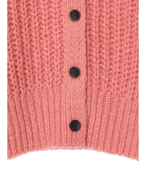 Green　Parks（グリーンパークス）の「3ゲージクルーネックカーデ（カーディガン/ボレロ・レディース・アイボリー/サックスブルー/ピンク/グレー・FREE）」の11枚目の写真