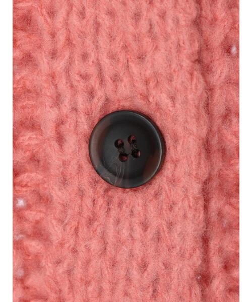 Green　Parks（グリーンパークス）の「3ゲージクルーネックカーデ（カーディガン/ボレロ・レディース・アイボリー/サックスブルー/ピンク/グレー・FREE）」の9枚目の写真