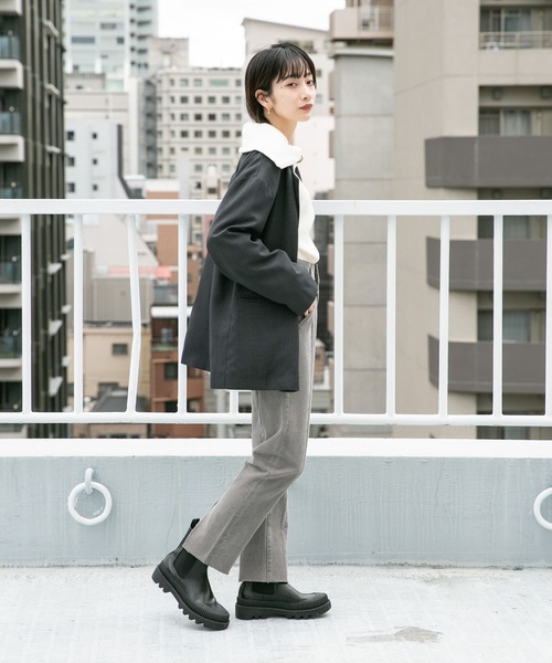 KBF（ケイビーエフ）の「サイドゴアブーツ（ブーツ・レディース・ブラック/カーキ・38/36/37）」の6枚目の写真