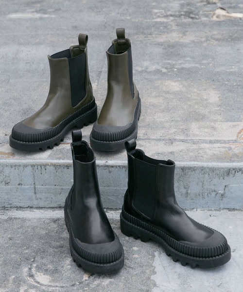 KBF（ケイビーエフ）の「サイドゴアブーツ（ブーツ・レディース・ブラック/カーキ・38/36/37）」の12枚目の写真