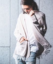 mcg3122- Fringes & button-less design cardigan カーディガン