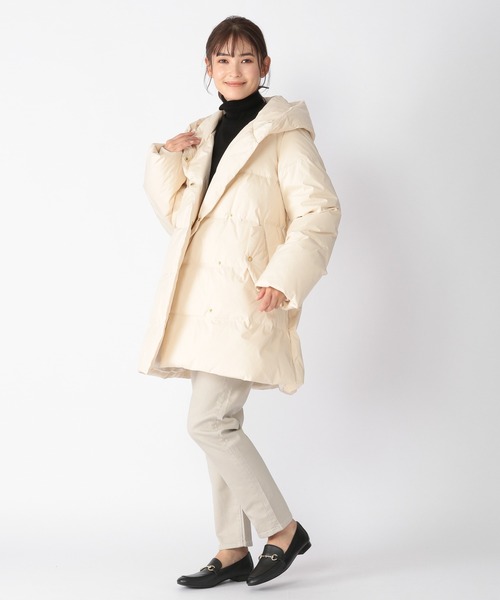 BARNYARDSTORM（バンヤードストーム）の「BARNYARDSTORM / Ａラインロングダウン（ダウンジャケット/コート・レディース・ブラック/イエロー系その他・1/0/2）」の4枚目の写真