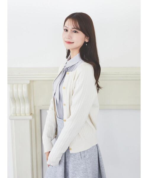 HALUHIROINE（ハルヒロイン）の「ピンタックボウタイ付きブラウス（シャツ/ブラウス・レディース・ライトベージュ/ライトグレー・FREE）」の9枚目の写真