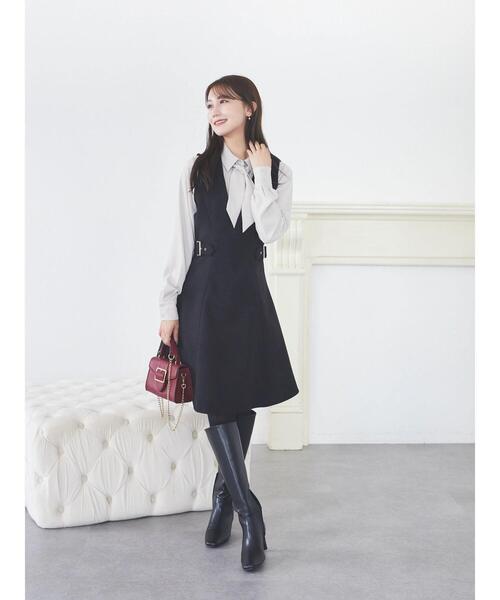 HALUHIROINE（ハルヒロイン）の「ピンタックボウタイ付きブラウス（シャツ/ブラウス・レディース・ライトベージュ/ライトグレー・FREE）」の11枚目の写真