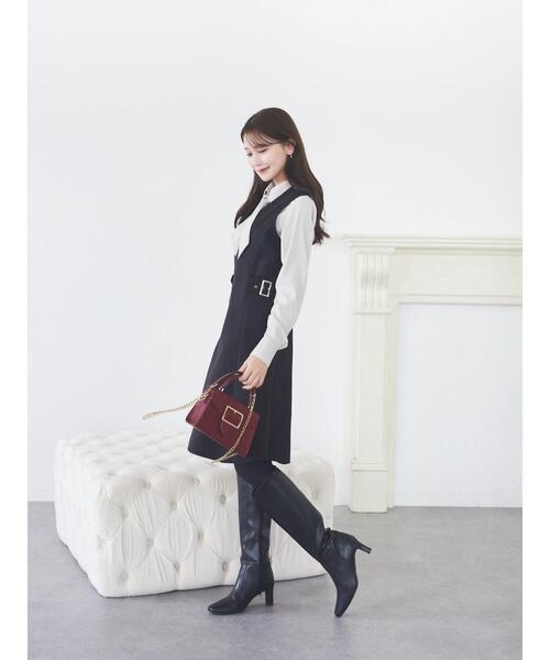 HALUHIROINE（ハルヒロイン）の「ピンタックボウタイ付きブラウス（シャツ/ブラウス・レディース・ライトベージュ/ライトグレー・FREE）」の12枚目の写真