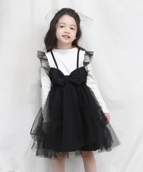 モナリザMonnalisa バラのチュールワンピース rize12 152cm 新品未使用]モナリザ ドレス ワンピース 128cm ピンク バラ