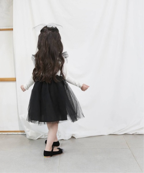 Rora（ローラ）の「シャドー チュール ワンピース（ワンピース・キッズ・ブラック・110/120/130/140）」の9枚目の写真