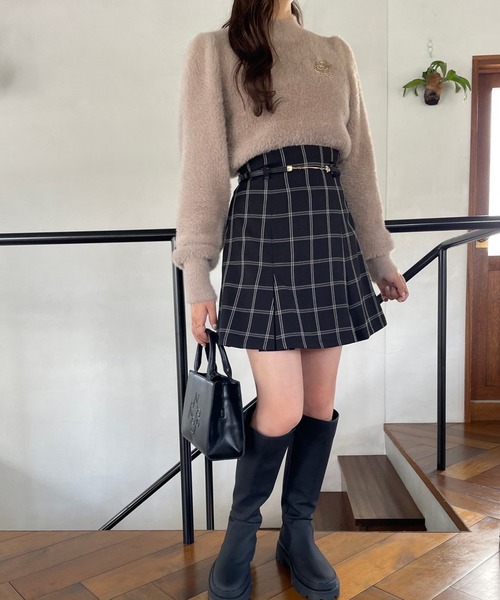 one after another NICE CLAUP(ワンアフターアナザーナイスクラップ)の「ラバー風ロングブーツ(ブーツ・レディース・ブラック/キャメル/ダークカーキ・SMALL/MEDIUM/LARGE)」の5枚目の写真