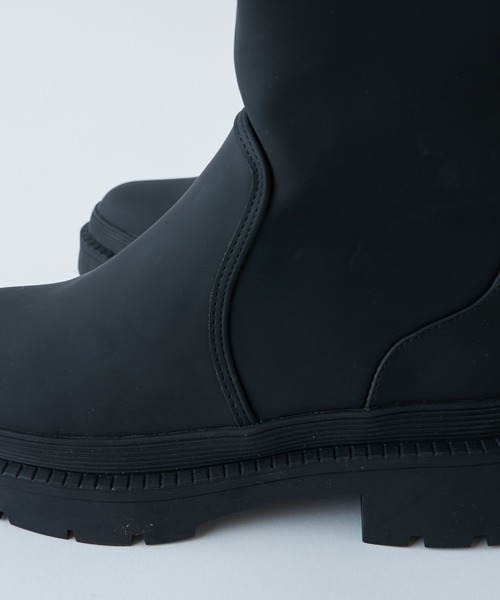 one after another NICE CLAUP(ワンアフターアナザーナイスクラップ)の「ラバー風ロングブーツ(ブーツ・レディース・ブラック/キャメル/ダークカーキ・SMALL/MEDIUM/LARGE)」の20枚目の写真