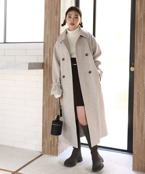 one after another NICE CLAUP(ワンアフターアナザーナイスクラップ)の「ラバー風ロングブーツ(ブーツ・レディース・ブラック/キャメル/ダークカーキ・SMALL/MEDIUM/LARGE)」の22枚目の写真