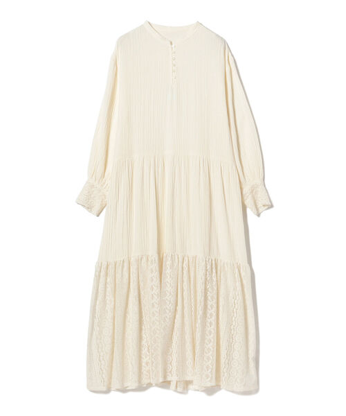 ビーズリー 受注生産 ふんわりガーゼ レースワンピース×2 B:MING by BEAMS（ビーミングバイビームス）の「B:MING by BEAMS