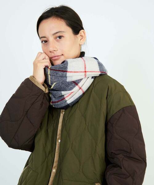 FRAPBOIS（フラボア）の「マフラー1（マフラー・レディース・オフホワイト/パープル/グリーン・FREE）」の20枚目の写真