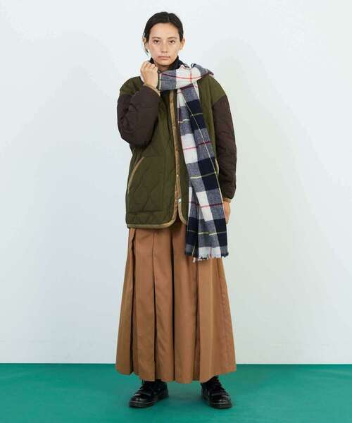 FRAPBOIS（フラボア）の「マフラー1（マフラー・レディース・オフホワイト/パープル/グリーン・FREE）」の21枚目の写真