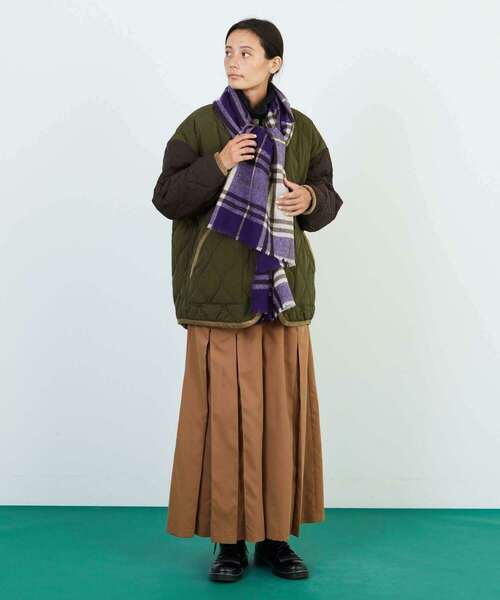 FRAPBOIS（フラボア）の「マフラー1（マフラー・レディース・オフホワイト/パープル/グリーン・FREE）」の11枚目の写真