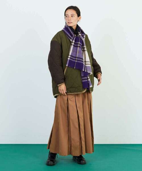 FRAPBOIS（フラボア）の「マフラー1（マフラー・レディース・オフホワイト/パープル/グリーン・FREE）」の19枚目の写真