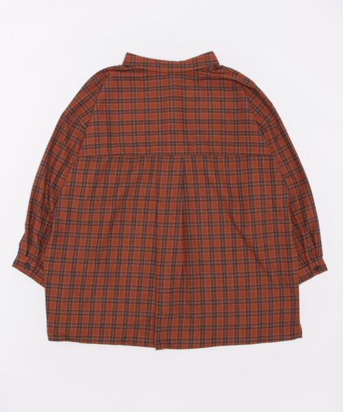 Samansa Mos2（サマンサ モスモス）の「【リサイクルヤーン】ネルチェック柄シャツ（シャツ/ブラウス・レディース・ブラウン/ボルドー/ネイビー/ミント・ﾌﾘ-）」の18枚目の写真