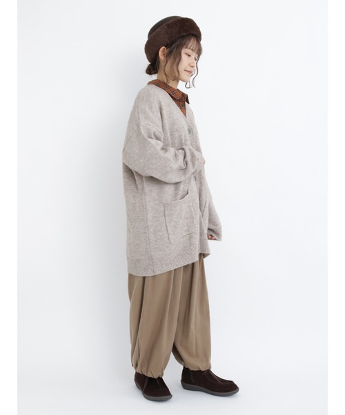 Samansa Mos2（サマンサ モスモス）の「【リサイクルヤーン】ネルチェック柄シャツ（シャツ/ブラウス・レディース・ブラウン/ボルドー/ネイビー/ミント・ﾌﾘ-）」の19枚目の写真