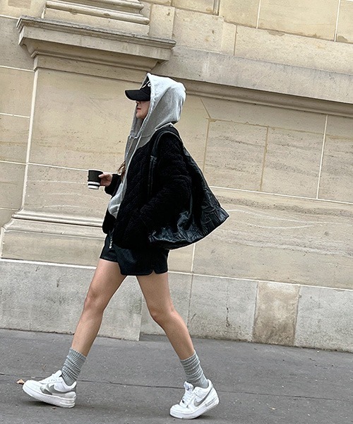 NANING9（ナンニング）の「NANING9 キルティングボアフリースジャケット（その他アウター・レディース・ブラック/アイボリー・FREE）」の17枚目の写真