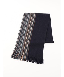 Perfect Suit FActory | カシミンクマフラー V.FRAAS ストライプ ブラック/グレー/ワイン/ネイビー(マフラー)