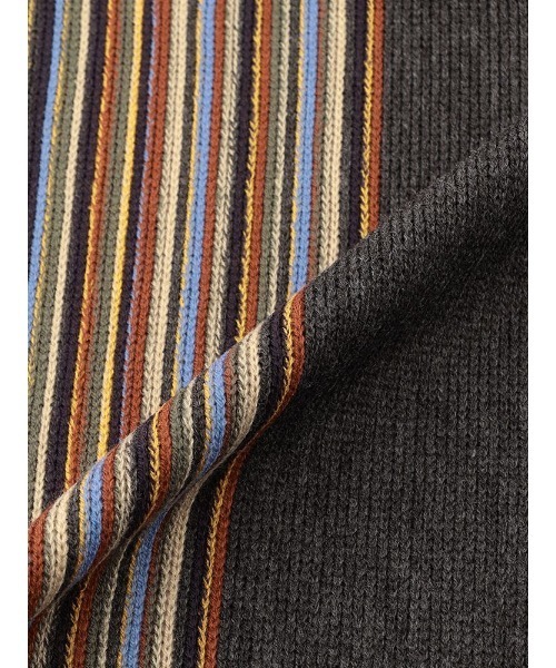 Perfect Suit FActory（パーフェクトスーツファクトリー）の「カシミンクマフラー　V.FRAAS　ストライプ　ブラック/グレー/ワイン/ネイビー（マフラー・メンズ・ネイビー/ブラック/チャコールグレー/ワイン・FREE）」の5枚目の写真