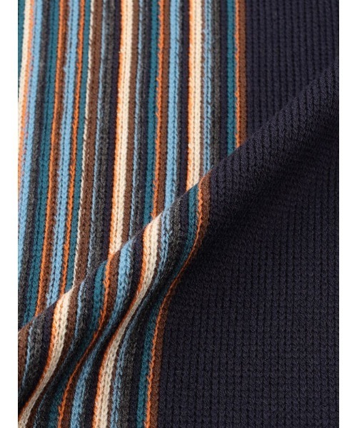 Perfect Suit FActory（パーフェクトスーツファクトリー）の「カシミンクマフラー　V.FRAAS　ストライプ　ブラック/グレー/ワイン/ネイビー（マフラー・メンズ・ネイビー/ブラック/チャコールグレー/ワイン・FREE）」の7枚目の写真