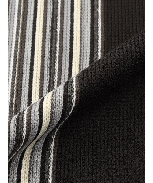 Perfect Suit FActory（パーフェクトスーツファクトリー）の「カシミンクマフラー　V.FRAAS　ストライプ　ブラック/グレー/ワイン/ネイビー（マフラー・メンズ・ネイビー/ブラック/チャコールグレー/ワイン・FREE）」の9枚目の写真