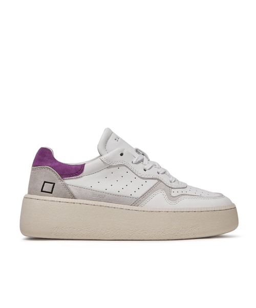 D.A.T.E.（デイト）STEP CALF ホワイトパープル　スニーカー/W381-ST-CA-IP