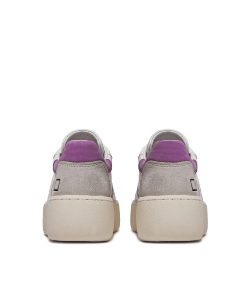 D.A.T.E.（デイト）STEP CALF ホワイトパープル スニーカー/W381-ST-CA 