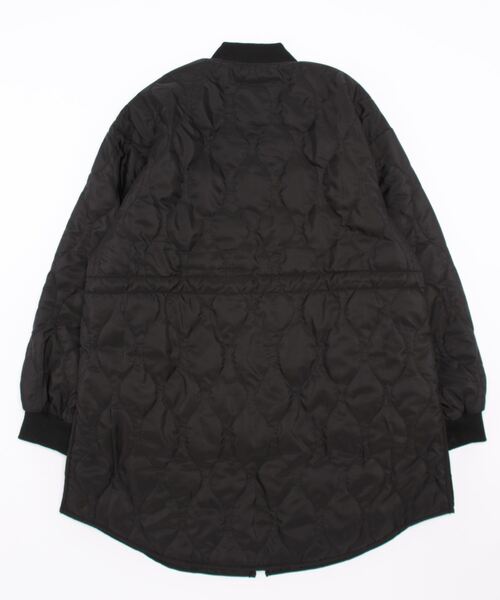 STYLEBLOCK（スタイルブロック）の「中綿キルティングミドル丈ブルゾン（モッズコート・レディース・ブラック/アイボリー/カーキ・FREE）」の4枚目の写真