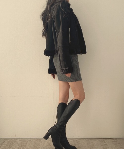 Vipoa（ヴィポア）の「Vネックタイトミニワンピ（ワンピース・レディース・ブラック/アイボリー/グレー・FREE）」の15枚目の写真