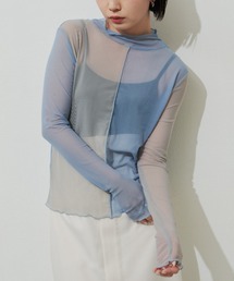 Aunt Marie's | シアーハイネックトップス(Tシャツ/カットソー)