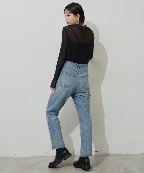 Aunt Marie's（アントマリーズ）の「シアーハイネックトップス（Tシャツ/カットソー・レディース・ホワイト/グリーン/ブラック/ブルー・FREE）」の14枚目の写真