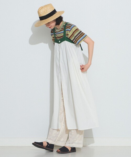 BEAMS BOY（ビームスボーイ）の「BEAMS BOY / バックトゥフロント テープ キャミ ワンピース（ワンピース・レディース・ブラック/ホワイト系その他7・ONE SIZE）」の7枚目の写真