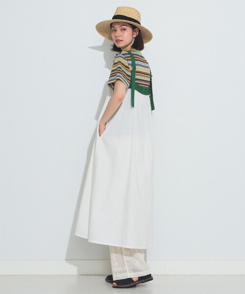 BEAMS BOY（ビームスボーイ）の「BEAMS BOY / バックトゥフロント テープ キャミ ワンピース（ワンピース・レディース・ブラック/ホワイト系その他7・ONE SIZE）」の14枚目の写真