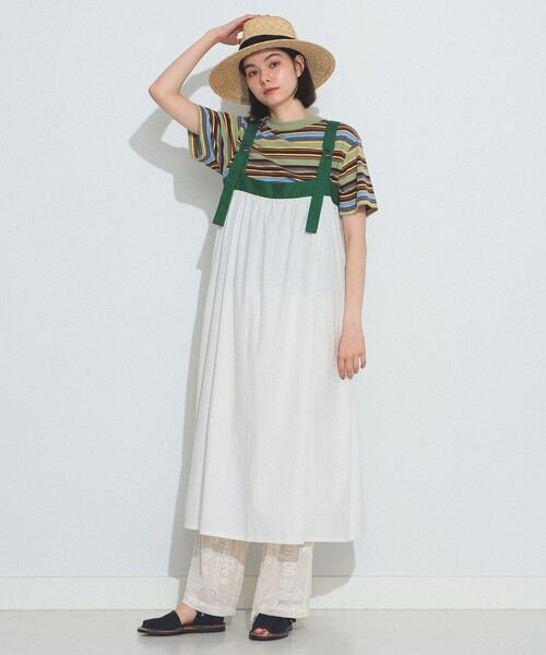 BEAMS BOY（ビームスボーイ）の「BEAMS BOY / バックトゥフロント テープ キャミ ワンピース（ワンピース・レディース・ブラック/ホワイト系その他7・ONE SIZE）」の16枚目の写真