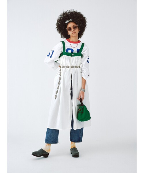 BEAMS BOY（ビームスボーイ）の「BEAMS BOY / バックトゥフロント テープ キャミ ワンピース（ワンピース・レディース・ブラック/ホワイト系その他7・ONE SIZE）」の5枚目の写真